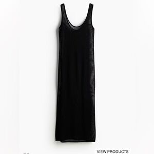 H&M KNIT BEACH DRESS / Mesh Swim Cover Dress